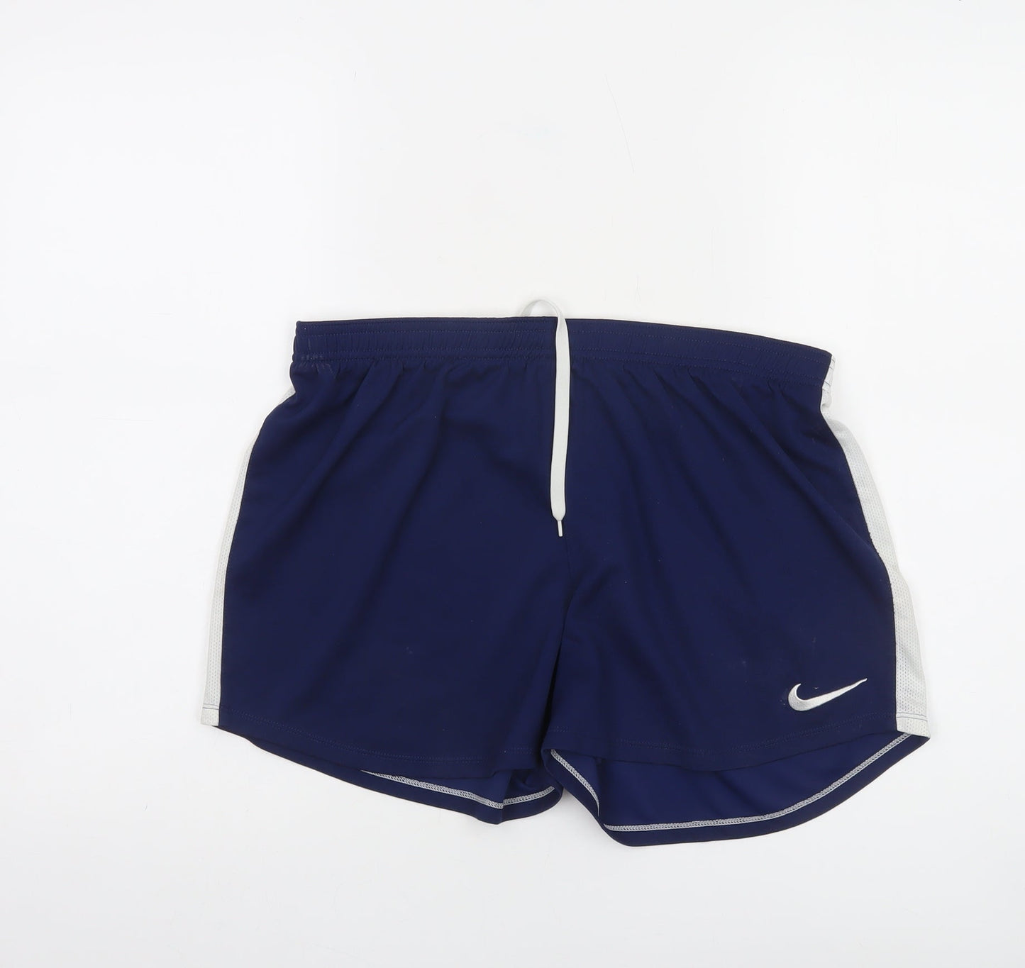 Nike Womens Blue Dri-FIT Athletic Shorts Size L Breathable Running
