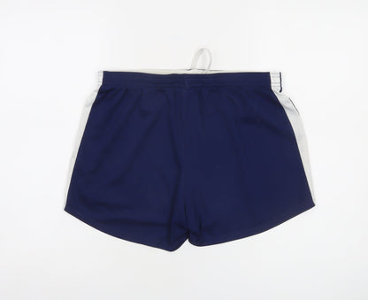 Nike Womens Blue Dri-FIT Athletic Shorts Size L Breathable Running