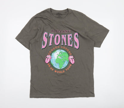 The Rolling Stones Men's Grey Graphic Tour T-Shirt - Size M