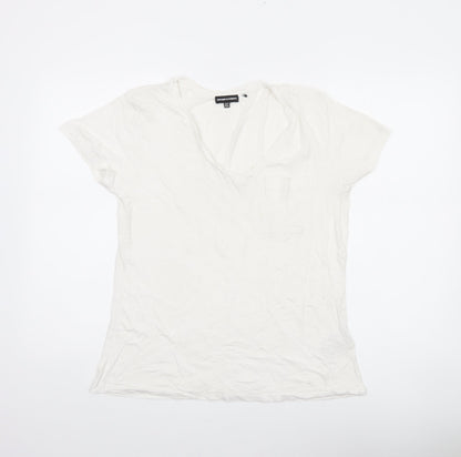 Womens UK Size 10 Superdry White Basic T-Shirt