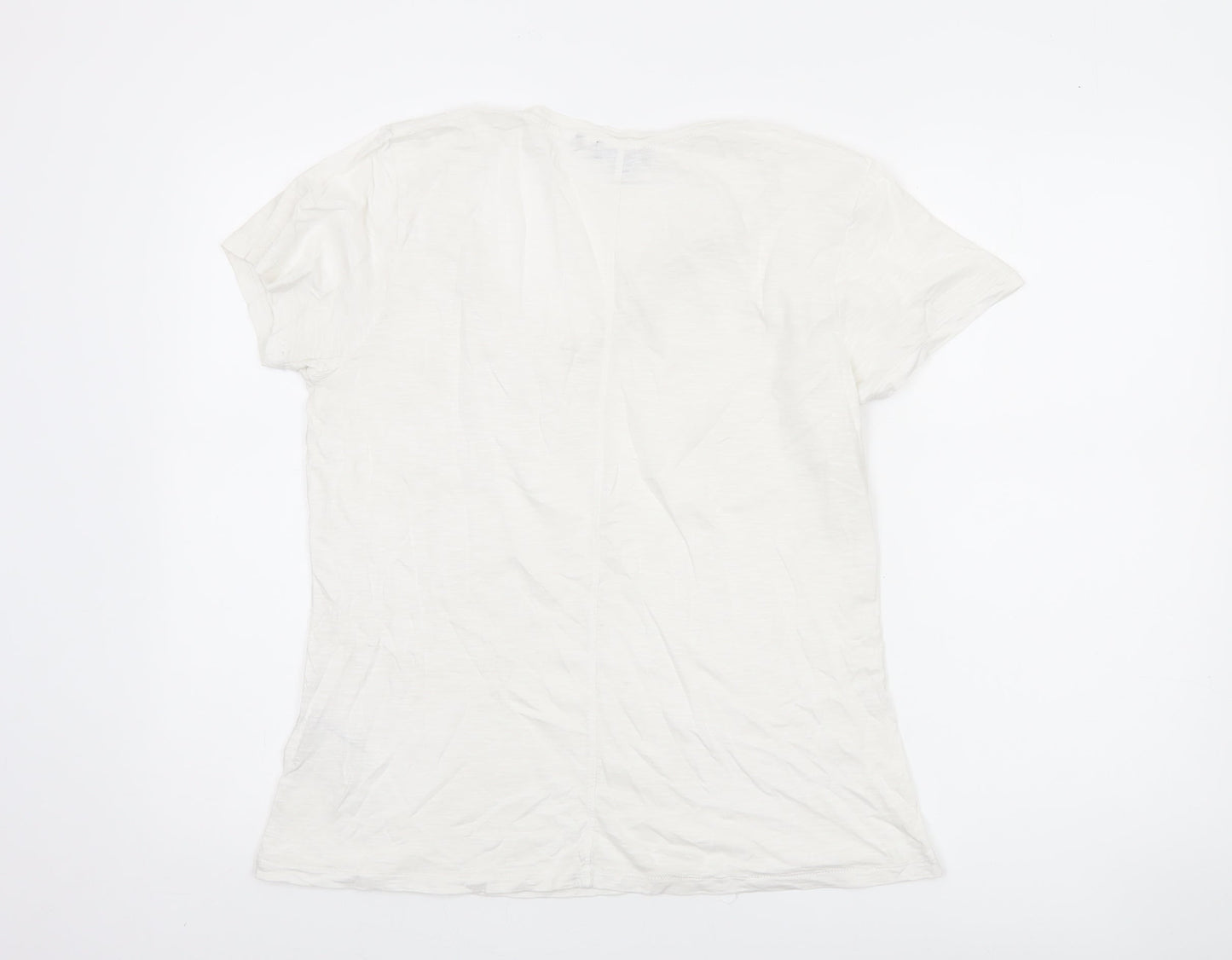 Womens UK Size 10 Superdry White Basic T-Shirt