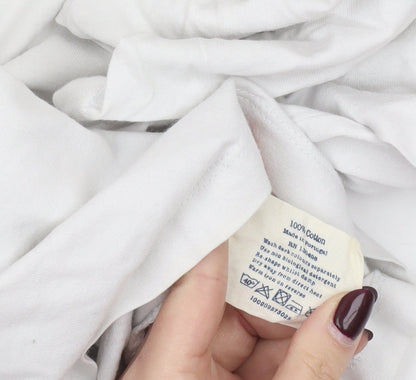 Jack Wills Men's White Crew Neck Cotton Graphic T-Shirt M