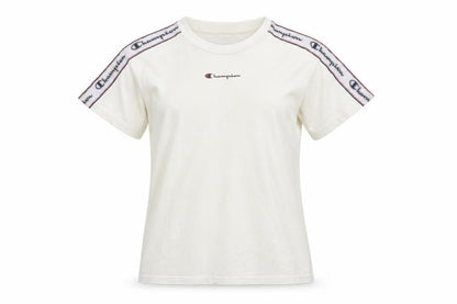Champion Womens White XS Logo Tape Short Sleeve T-Shirt