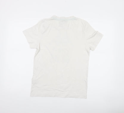 Kappa Women's White Viva El Betis T-Shirt Small Short Sleeve