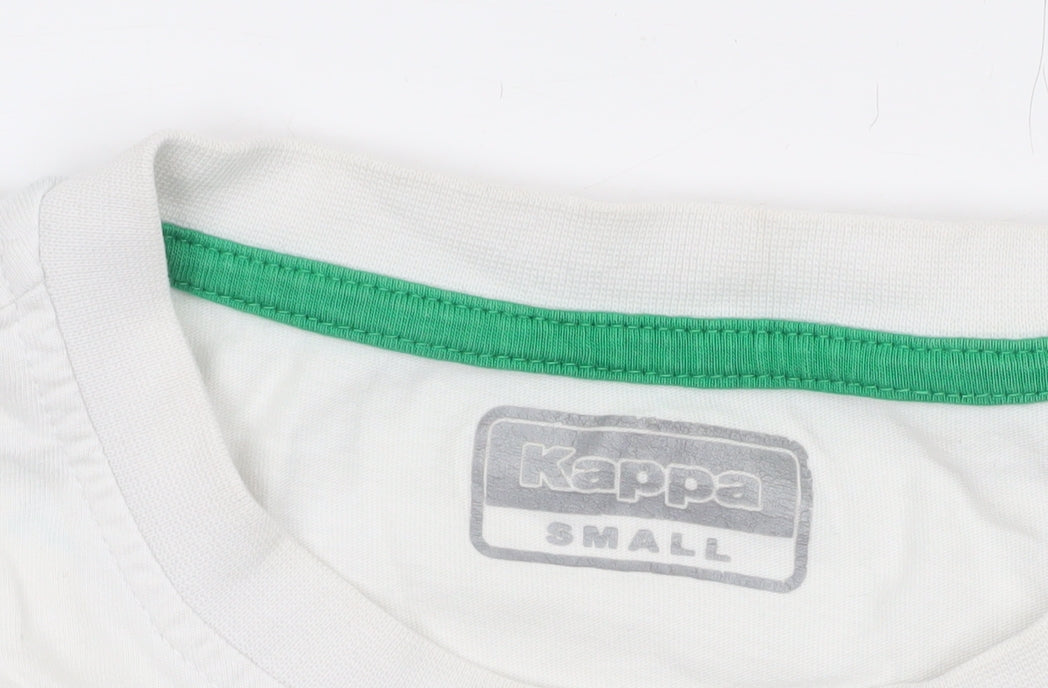 Kappa Women's White Viva El Betis T-Shirt Small Short Sleeve