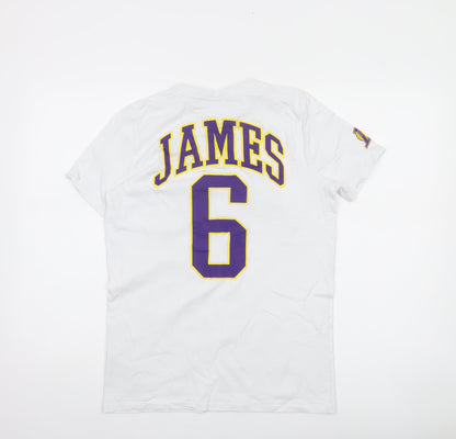 NBA Boys White Los Angeles Lakers LeBron James 13-14 Years T-Shirt