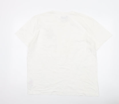 Jack & Jones Men's White XL Christmas Funny Homer Simpson T-Shirt