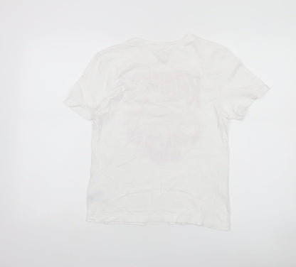 H&M Girls White Krusty O's Graphic T-Shirt Size 10-12 Years 100% Cotton