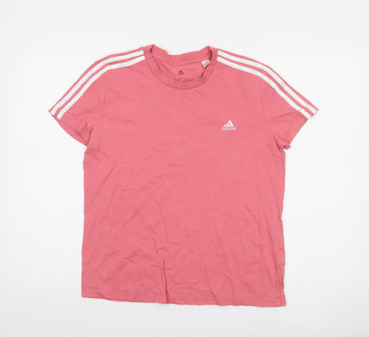 Womens UK Size L adidas Pink Basic T-Shirt