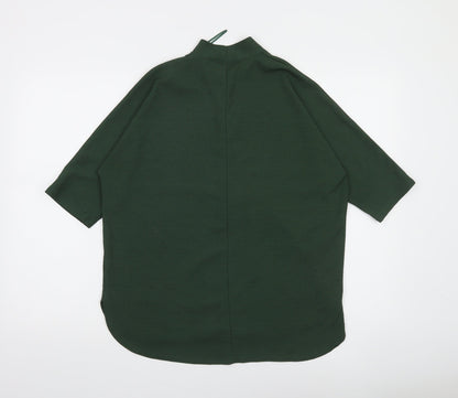 Gallery Women’s Green Tunic Blouse Size M 3/4 Sleeve V-Neck Top