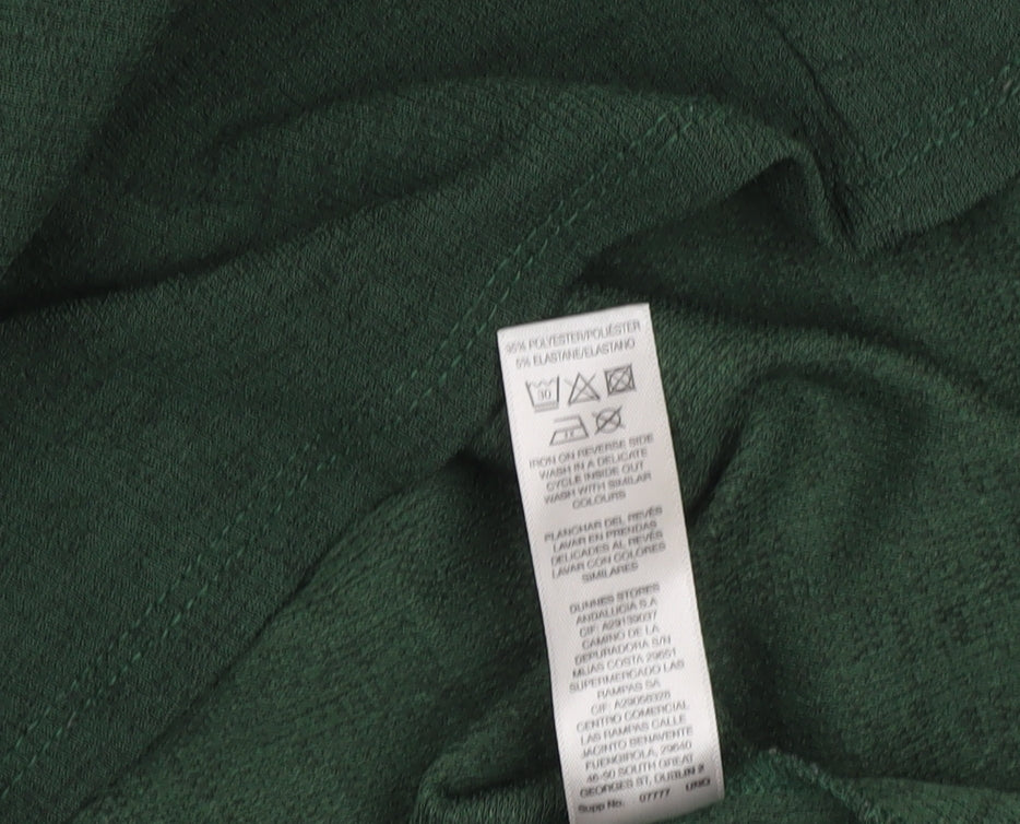 Gallery Women’s Green Tunic Blouse Size M 3/4 Sleeve V-Neck Top
