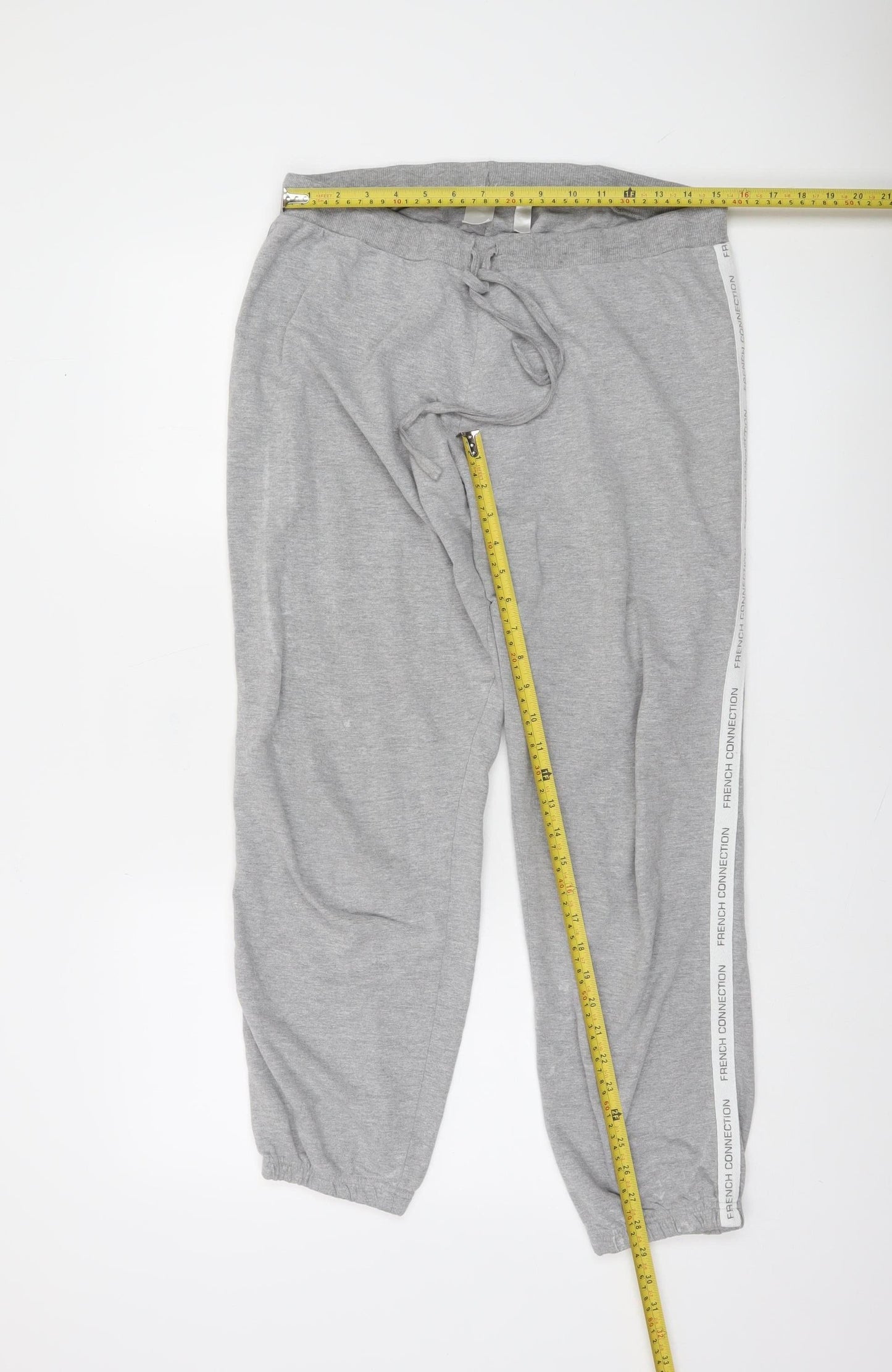 French Connection Womens Grey Jogger Trousers Size M Elastic Waist