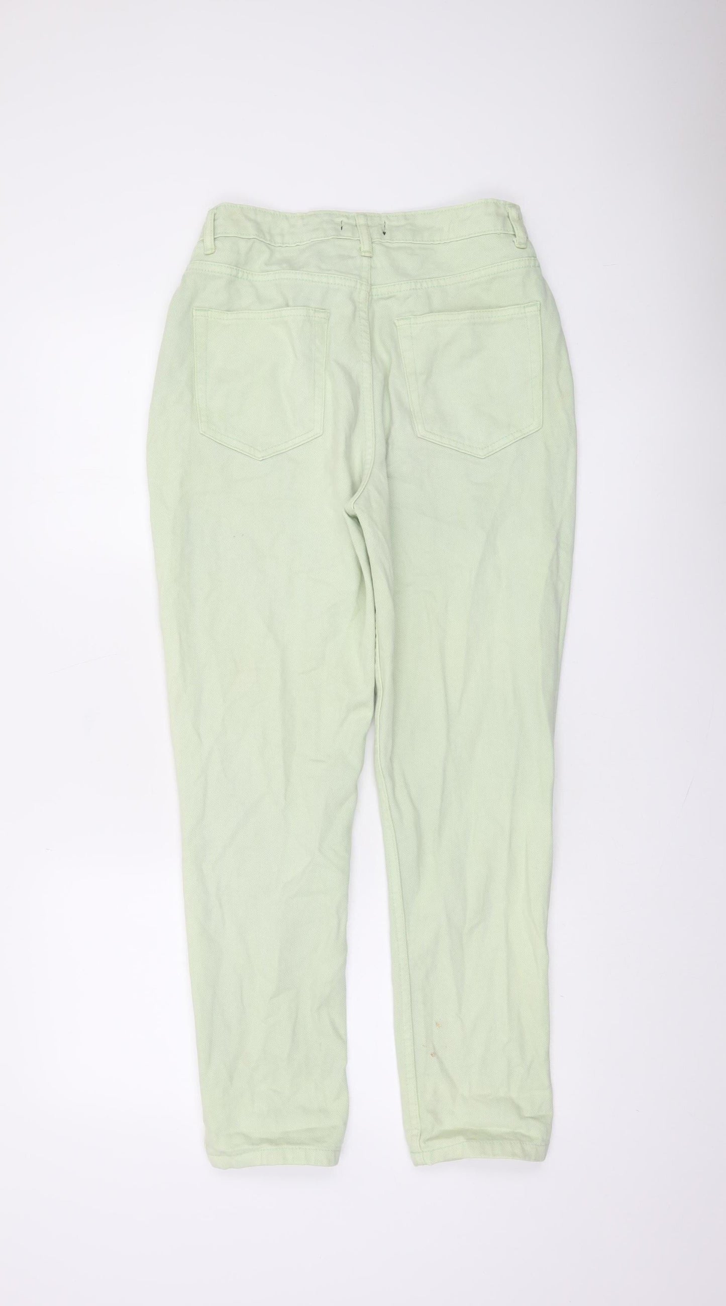 I Saw It First Women’s Green Mom Jeans Size 10 Cotton High Rise