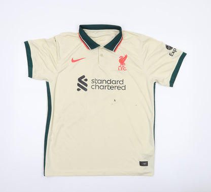 Nike Men's Beige Liverpool FC Dri-FIT Polo Shirt Size S