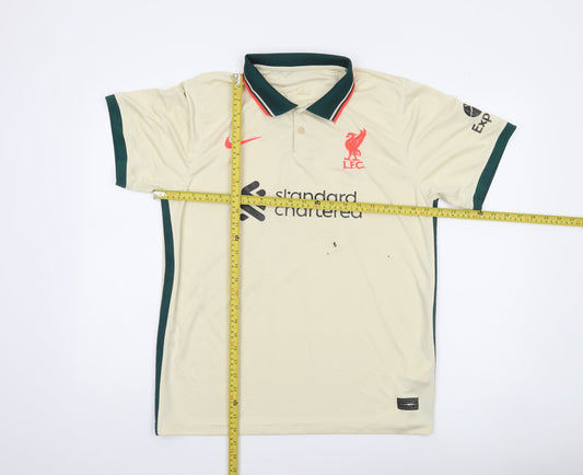 Nike Men's Beige Liverpool FC Dri-FIT Polo Shirt Size S