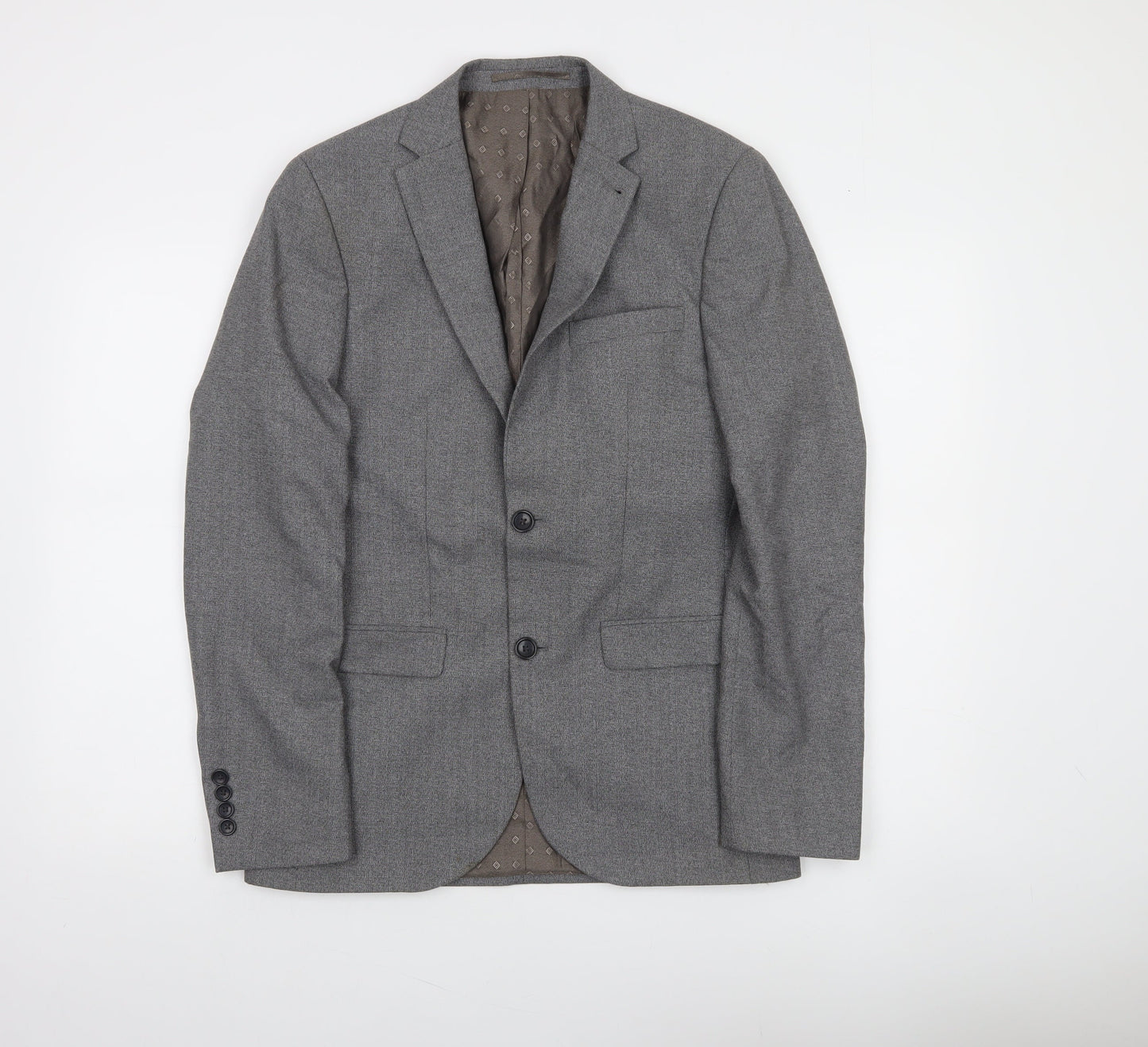 Next Men’s Grey 36 Blazer Jacket Regular Fit Classic Style