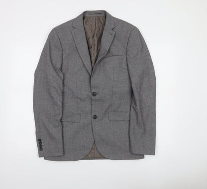 Next Men’s Grey 36 Blazer Jacket Regular Fit Classic Style