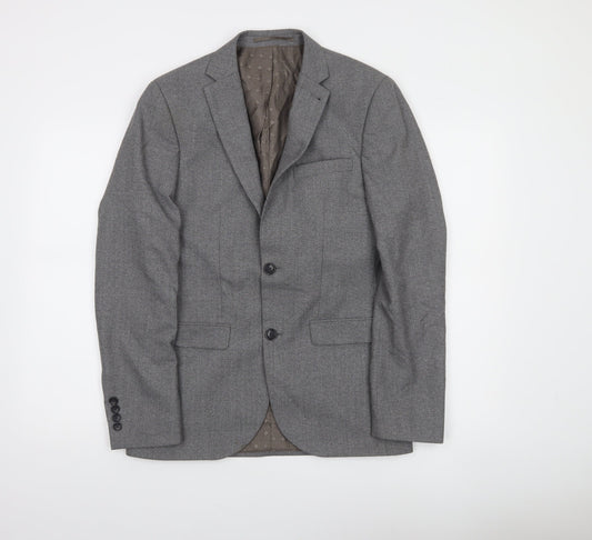 Next Men’s Grey 36 Blazer Jacket Regular Fit Classic Style
