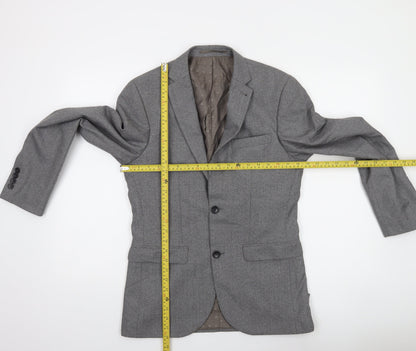 Next Men’s Grey 36 Blazer Jacket Regular Fit Classic Style