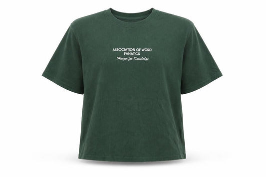 Bershka Women Green Cotton Crew Neck Relaxed Fit T-Shirt Size 10