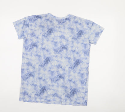 Harry Potter Boys Blue Tie-Dye Graphic T-Shirt 11-12 Years Short Sleeve