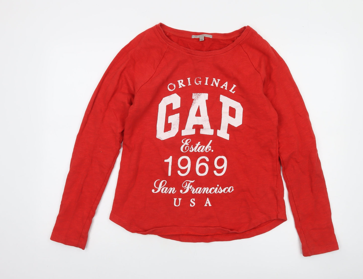 Gap Women Red Long Sleeve Pullover Sweatshirt Size S