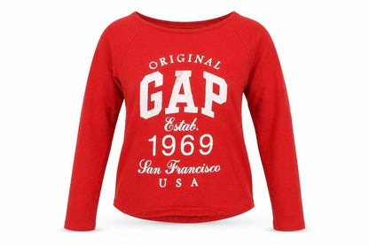 Gap Women Red Long Sleeve Pullover Sweatshirt Size S