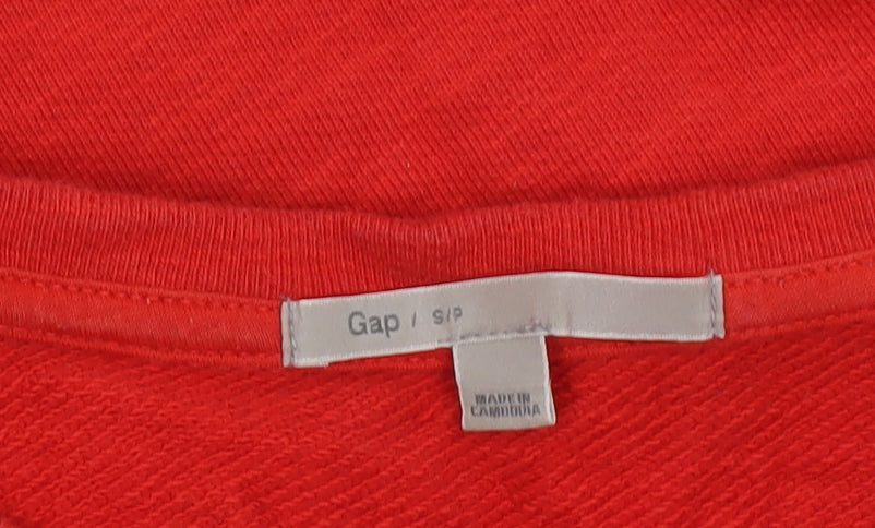 Gap Women Red Long Sleeve Pullover Sweatshirt Size S