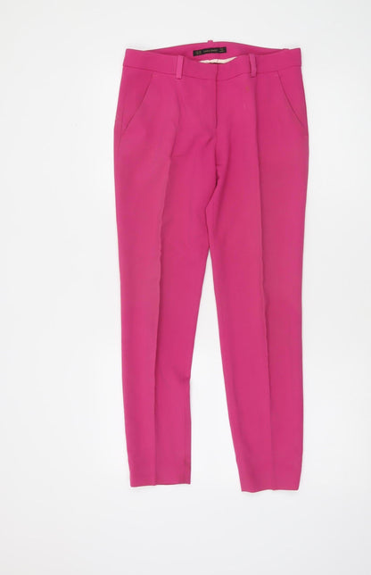 Zara Basic Women's Pink Tapered Slim Fit Trousers XS