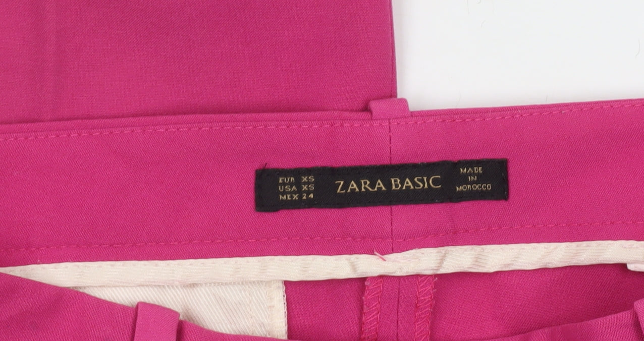 Zara Basic Women's Pink Tapered Slim Fit Trousers XS