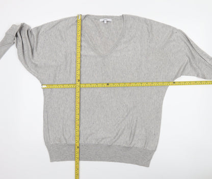 Next Women’s Grey V-Neck Relaxed Fit Knit Jumper Size L