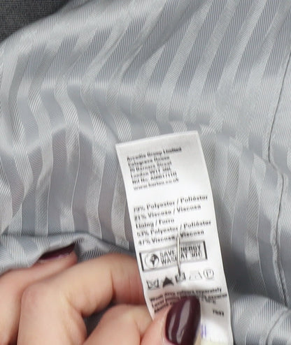 Burton Men's Grey 42R Tailored Fit Single-Breasted Blazer