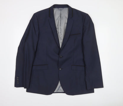 Burton Menswear London Men's Blue Slim Fit 42R Formal Blazer Jacket
