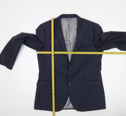 Burton Menswear London Men's Blue Slim Fit 42R Formal Blazer Jacket
