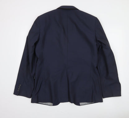 Burton Menswear London Men's Blue Slim Fit 42R Formal Blazer Jacket