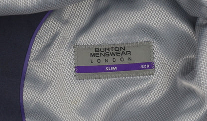 Burton Menswear London Men's Blue Slim Fit 42R Formal Blazer Jacket