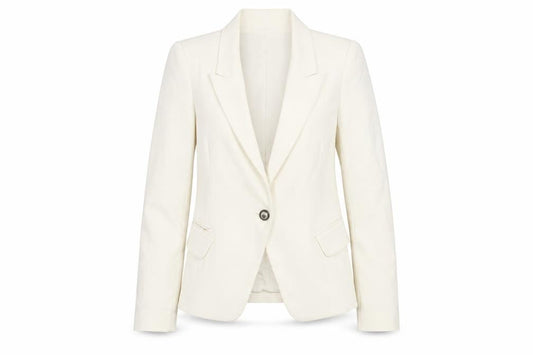 Zara Woman Ivory Single-Breasted Tailored Blazer Size S