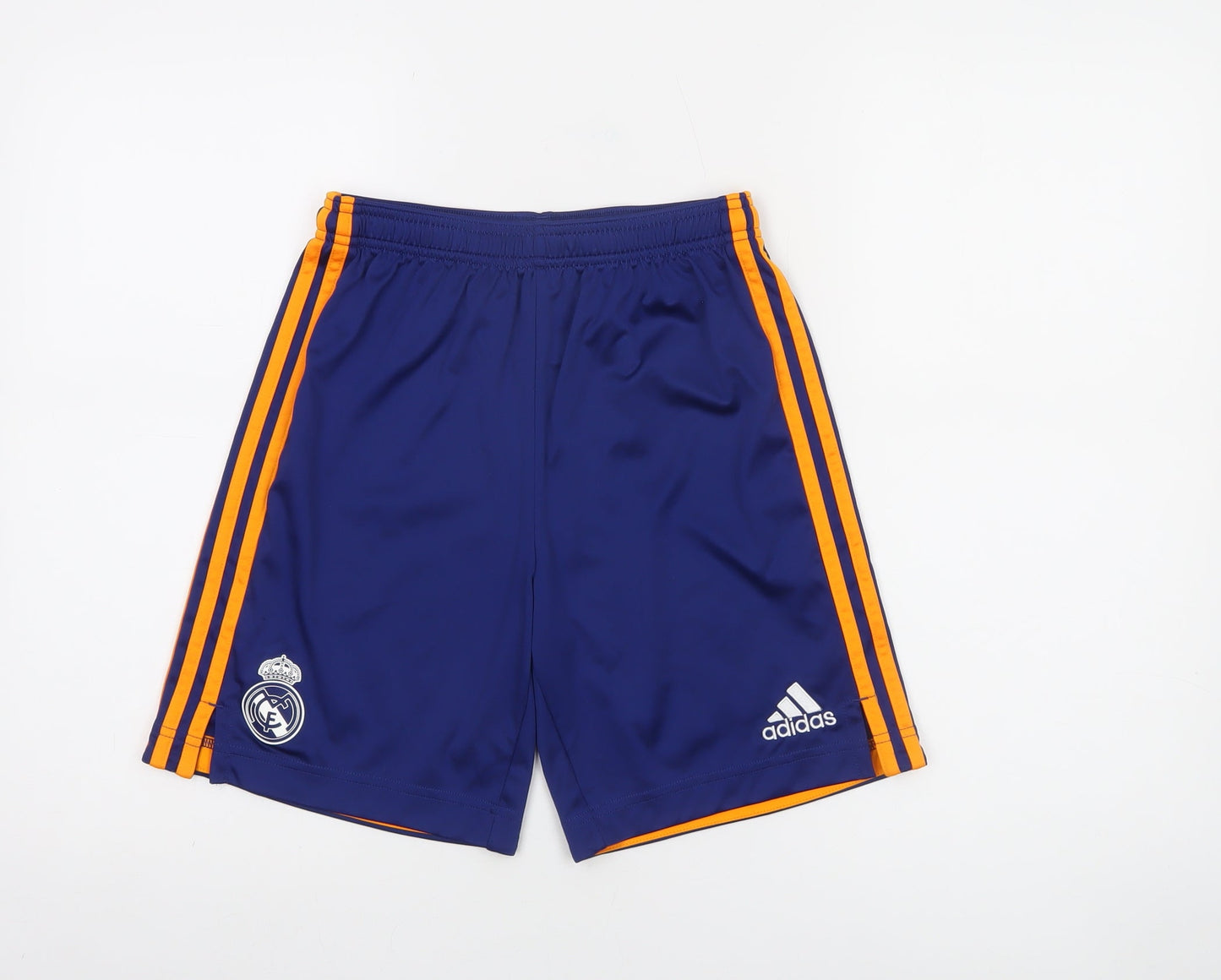 Adidas Boys Blue Real Madrid Athletic Shorts Size 13-14Y Polyester