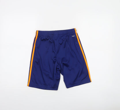 Adidas Boys Blue Real Madrid Athletic Shorts Size 13-14Y Polyester