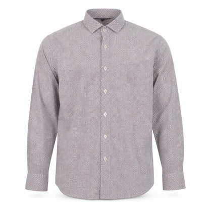 Eterna Mens Slim Fit Long Sleeve Patterned Button-Up Shirt 16.5 42 Blue Red