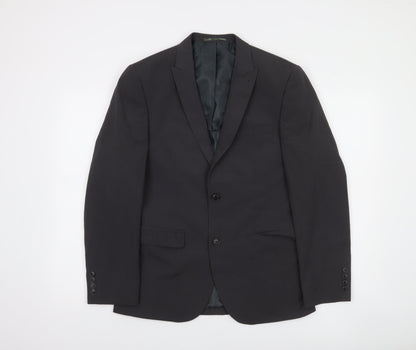 Next Men's Black 38 Short Length Single-Breasted Suit Jacket