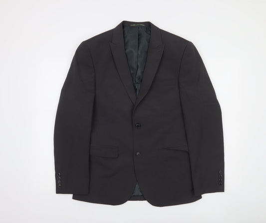 Next Men's Black 38 Short Length Single-Breasted Suit Jacket