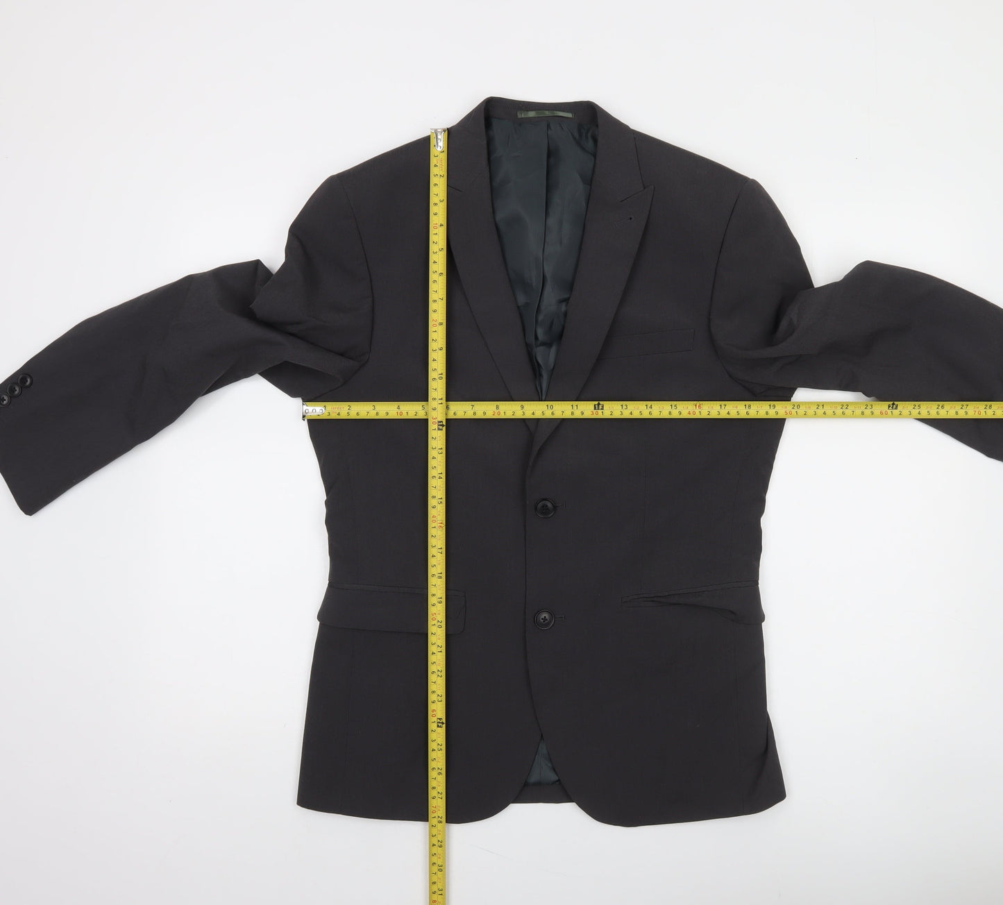 Next Men's Black 38 Short Length Single-Breasted Suit Jacket