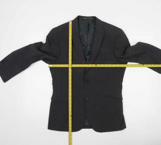 Next Men's Black 38 Short Length Single-Breasted Suit Jacket