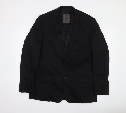 s.Oliver Men’s Black Regular Fit Two-Button Blazer Size 62