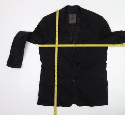 s.Oliver Men’s Black Regular Fit Two-Button Blazer Size 62