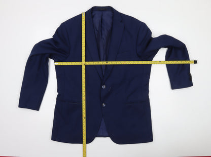 Mens UK Size 44 Zara Man Regular Blue Suit Jacket