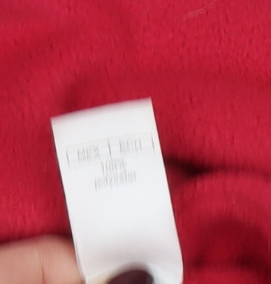 Decathlon Women Red 1/4 Zip Fleece Sweatshirt Size XS Polyester