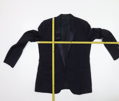 The Kooples Men's Blue 40 Slim Wool Mohair Shawl Lapel Tuxedo Jacket