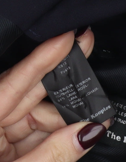 The Kooples Men's Blue 40 Slim Wool Mohair Shawl Lapel Tuxedo Jacket